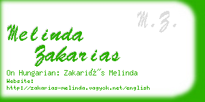 melinda zakarias business card